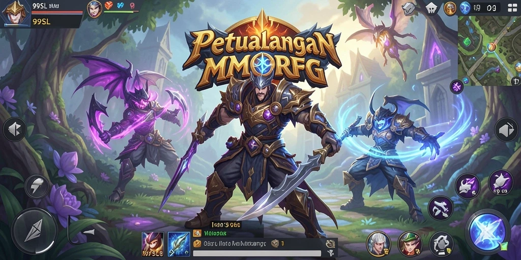 Screenshot gameplay 99SL menampilkan petualangan MMORPG yang seru dan mendebarkan.