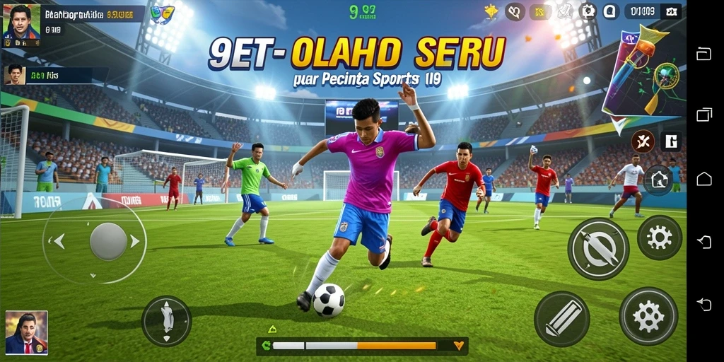 Screenshot 9ET menampilkan pemain dalam pertandingan olahraga intens.