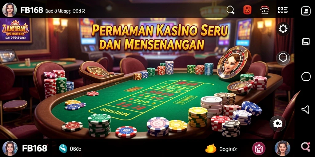 Screenshot FB168 menampilkan gameplay kasino yang seru dan interaktif.