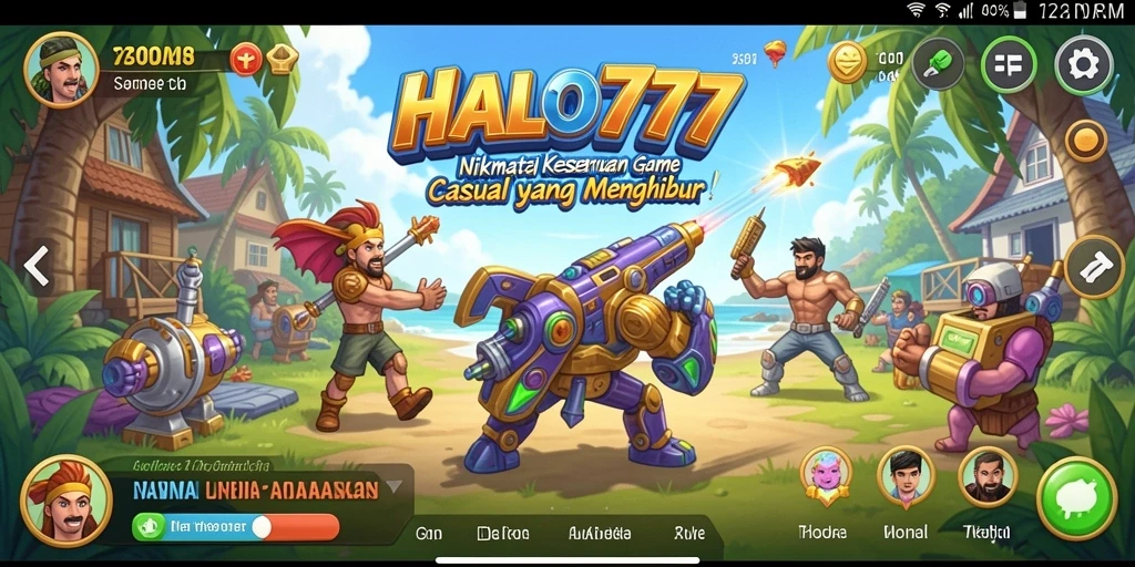 Tampilan gameplay HALO777 yang mengasyikkan dan penuh warna.