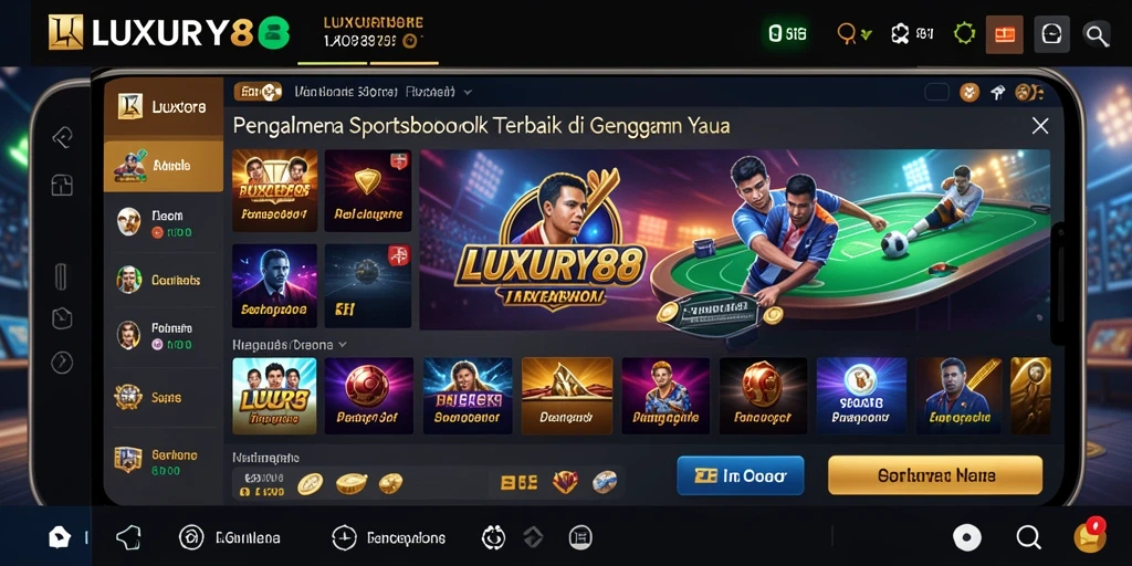 Tampilan antarmuka LUXURY88 menampilkan opsi taruhan olahraga yang menarik.