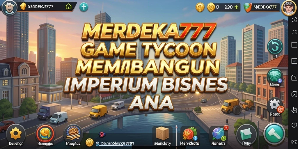 Screenshot gameplay MERDEKA777 menampilkan keseruan membangun bisnis Tycoon.