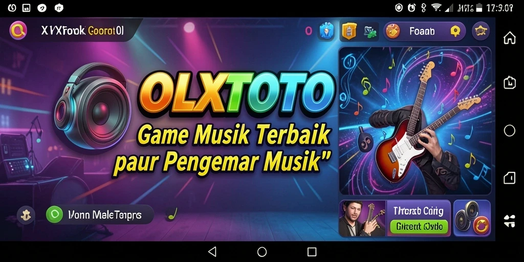 Tampilan gameplay OLXTOTO dengan elemen musik yang menarik dan interaktif.