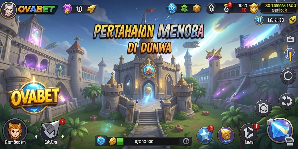 Gameplay menara pertahanan yang penuh aksi dan strategi di OVABET.