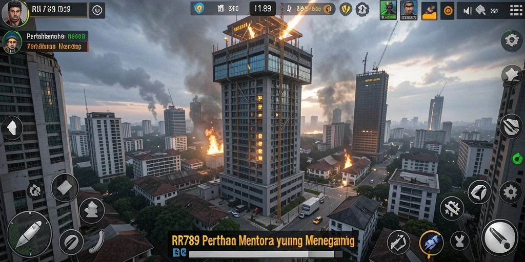 Tampilan gameplay menegangkan di RR789, siap untuk strategi Tower Defense.