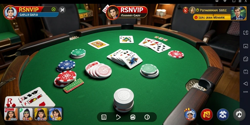 Tampilan gameplay Gaple yang seru dan menantang di RSNVIP.